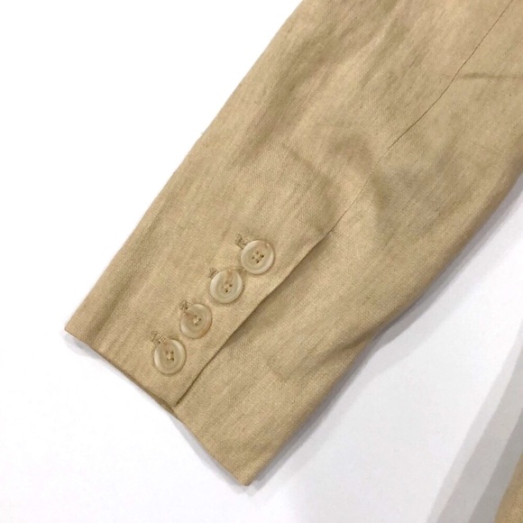Vince.  Linen Blend Beige Blazer Jacket - Picture 4 of 9